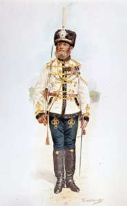 Hussard de la garde russe sous Nicolas II - Unknown artist