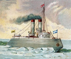 Brise-glace - Navire brise-glace (Ice Breeze) fin 19ème siècle - Unknown artist