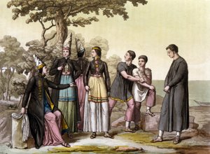 Costumes islandais - dans "Le Costume ancien et moderne" de Jules Ferrario - Unknown artist