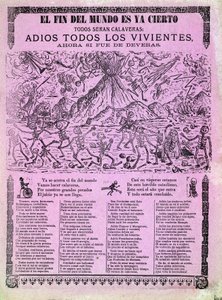 Planche illustrée pour une chanson mexicaine sur la fin du monde, recueillie par Antonio Vanegas Arroyo (1850-1917) 1899 - Unknown artist