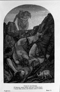 Illustration pour « Hyperion » du poète John Keats (1795-1821) 19ème siècle
