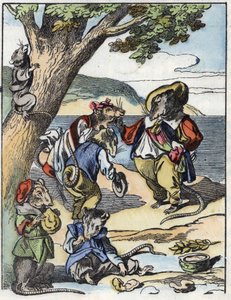 Illustration du conte "Le terrible Raminagrobis et les souris" d