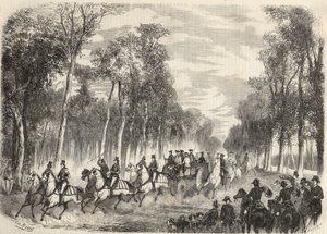 Chasse impériale à Compiègne en présence de Napoléon III (1808-1873) et de l