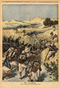 En Algérie, un bataillon organisé par un bataillon de Zouaves, renforcé par la cavalerie, pour capturer Areski ben Bashir, trois fois condamné à mort par le tribunal d
