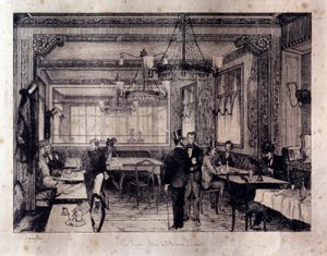 Vue intérieure du café Le Procope dans la rue de l