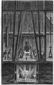 Intérieur du puits artésien de Passy en 1888 dans "Le Journal de la Jeunesse" de 1888. - Unknown artist