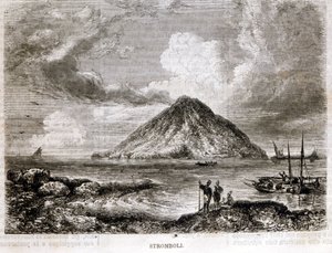 Île de Stromboli au 19ème siècle. - Unknown artist