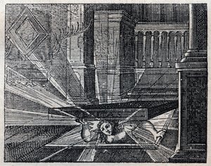 Proverbes italiens: Verita non pua star sepolta - La vérité ne peut pas rester enterrée. Gravure du 19ème siècle - Unknown artist