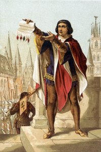 Jacob Van Artevelde. Bourgeois de Gand (1290 à 1345). Chromolithographie de 1880. - Unknown artist