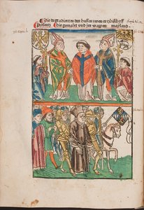 Jan Hus (1365-1415) livré au pouvoir séculier (Illustration de la chronique illustrée de Richental) - Unknown artist