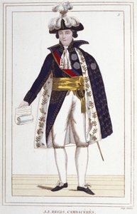 Jean Jacques Régis de Cambacérès (1753-1824), avocat et homme politique français. Gravure de 1830