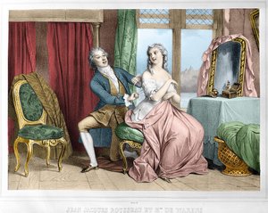 Jean-Jacques Rousseau (1712 - 1778) et Madame de Warens (1700 - 1762)