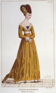 Jeanne de Bourbon (1338-1378). Reine de France de 1364 à 1378. Gravure de 1830 - Unknown artist