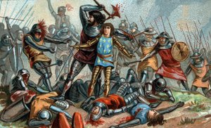 Jean II le Bon et son fils Philippe le Hardi à la bataille de Poitiers en 1356 - Unknown artist