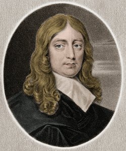 John Milton 1608-1674 - gravure - 19ème siècle