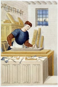 Menuiserie au XVIe siècle (gravure)