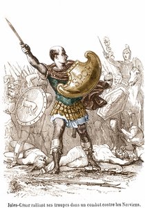 Jules César ralliant ses troupes lors d