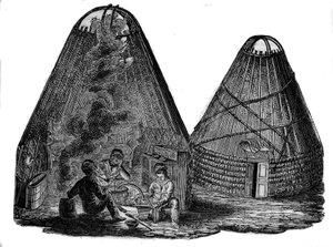 Kalmouks (Mongols occidentaux) devant leur tente. - Unknown artist