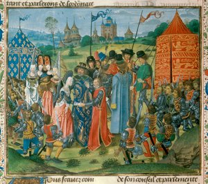 Le roi Charles VI (1368-1422) remet sa fille Isabelle de France (1389-1409) à Richard II (1367-1400) roi d
