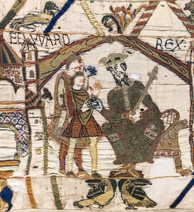 Le roi Édouard le Confesseur envoie Harold en Normandie, tapisserie de Bayeux