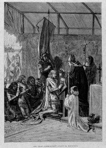 Le roi Jean communiquant avant la bataille (Poitiers?)