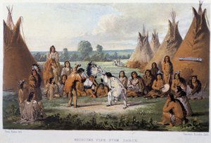 La danse du calumet contre les maladies chez les Indiens nord-américains - Unknown artist