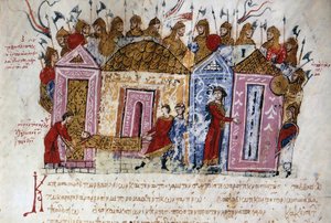 La garde armée varègue (varangienne) (Vikings danois et suédois, qui ont voyagé sur tout le réseau fluvial des territoires de l
