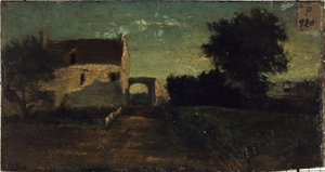 La porte de Clamart ( ), vers 1850, entre 1845 et 1855 (huile sur bois) - Unknown artist