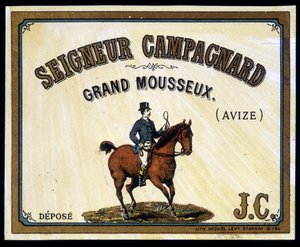 Étiquette de "Lord Campagnard - Grand pétillant" (Avize), sd. 19e siècle