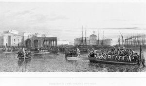 Débarquement des Français à Civitavecchia près de Rome en 1849 - Unknown artist