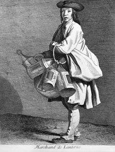 Marchand de lanternes. Gravure du XIXe siècle - Unknown artist