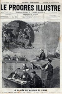 Le procès du marquis de Nayve aux assises de Bourges en 1895 - Gravure dans « Le Progrès illustré » de 1895