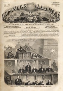 Corps législatif - séance du 14 mars 1861 - Pierre Jules Baroche (1802-1870) répondant à Jules Favre (1809-1880) - L