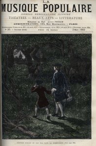 Leopold Mozart et son fils Wolfgang Amadeus dans la Forêt-Noire (gravure) - Unknown artist