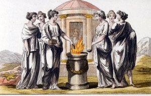 Les Vestales. Gravure du début du 19ème siècle - Unknown artist