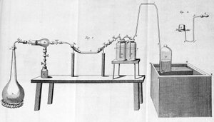 Les expériences de Lavoisier - dans Opuscules physique et chimiques par Lavoisier - Unknown artist