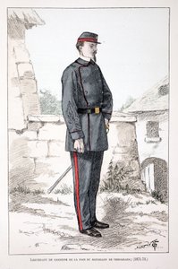 Lieutenant des gardiens de la paix du bataillon de Versailles (1871-1873) (illustration de Histoire du corps des gardiens de la paix) - Unknown artist
