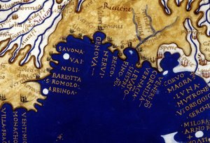 Ligurie. Atlas manuscrit du 15e siècle Berlinghieri. - Unknown artist