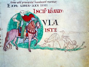 Seigneur à la chasse au faucon - Unknown artist