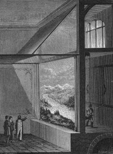 Louis Daguerre a réalisé une démonstration du diorama et du mode de changement de peinture