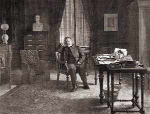 Louis Pasteur dans son bureau à l