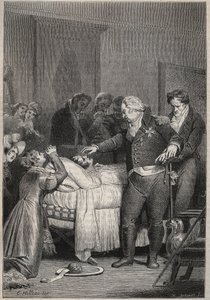 Louis XVIII au chevet du duc de Berry - Les derniers moments du duc de Berry le 13 février 1820 (1778-1820) à l