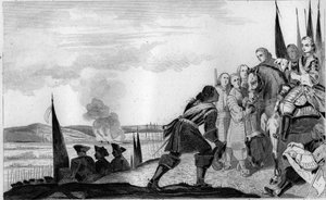 Louis XV (1710-1774) à la bataille de Fontenoy en 1745 - Guerre de Succession d