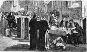 Louis de la Trémoille et ses prisonniers après la bataille de Saint-Aubin-du-Cormier (1488). Gravure du 19ème siècle. - Unknown artist