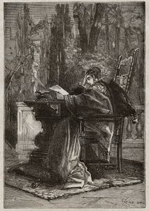 Lucrèce Borgia (1480-1519) par la main mourante de Léon X (Leone 10) (1475-1521) - gravure de « Lucrezia Borgia » par Oscar Pio - 1883 - Unknown artist