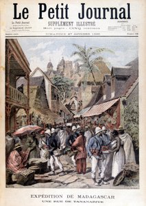 Expédition à Madagascar : une rue à Tananarive - dans Le Petit Journal du 27/11/1895 - Unknown artist