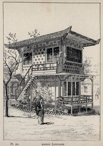 Maison Japonaise - gravure de 1889 dans « Histoire de l