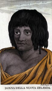 Femme maorie de Nouvelle-Zélande. Gravure du début du 19ème siècle - Unknown artist