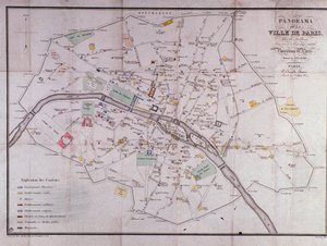Carte de la ville de Paris en 1840 - Unknown artist