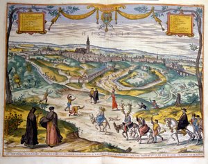 Carte de la ville de Séville en 1590. En bas à droite de l